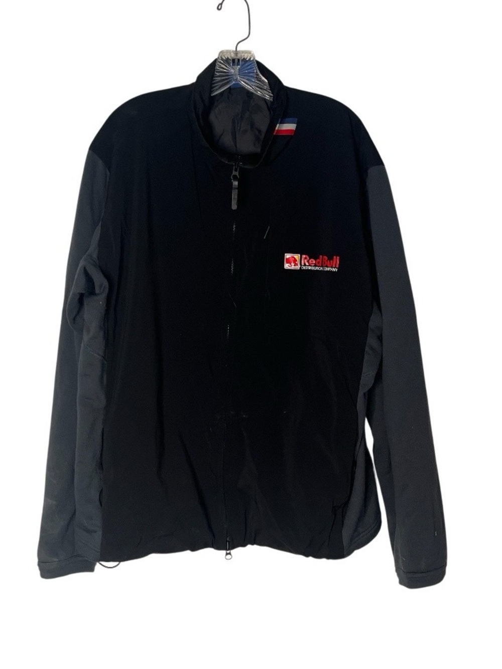 RED BULL Nylon Fleece Jacket Lightly Insulated Blank Grey Size XL